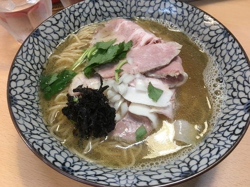 「煮干し中華そば 肉増し 980円 味玉 100円」@㐂九八 ～garage～の写真