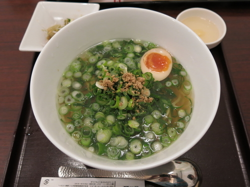 「たっぷり九条葱のあっさりそばセット[塩味]：1250円」@過門香 上野バンブーガーデン店の写真