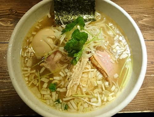 「鶏そば 塩＋味玉」@神田とりそば なな蓮の写真