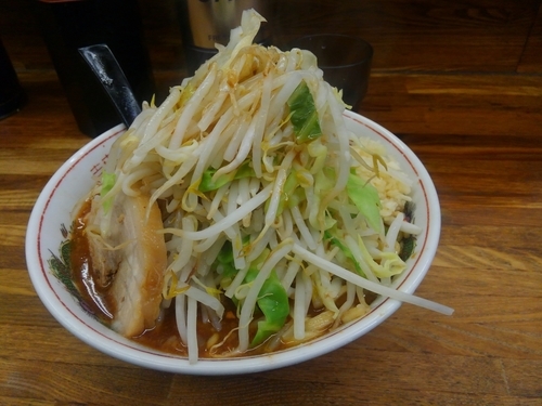 「ミニらーめん(680円)+赤(50円)」@ラーメン二郎 新小金井街道店の写真