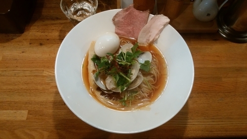 「〖限定〗蛤と鶏の清湯 大盛＋味玉」@麺庵 小島流の写真