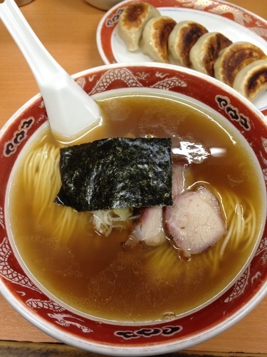 「支那ソバ  焼き餃子」@支那ソバ かづ屋の写真