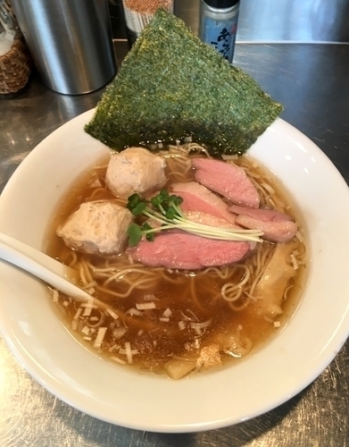 「鴨中華蕎麦ハイブリッド ￥900」@日の丸さんじの写真