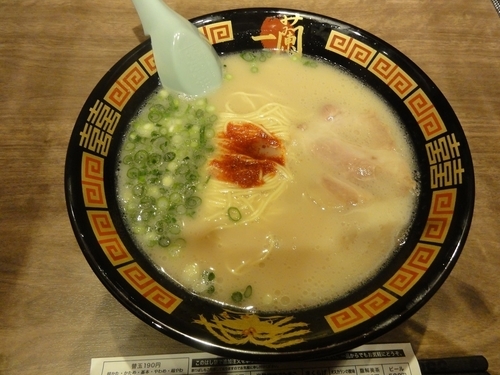 「天然とんこつラーメン」@一蘭 門真店の写真