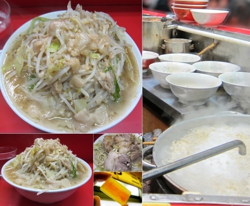 「Jr.の夜ぶたダブル大ラーメン 850円（野菜マシマシ・脂）」@ラーメン二郎 三田本店の写真