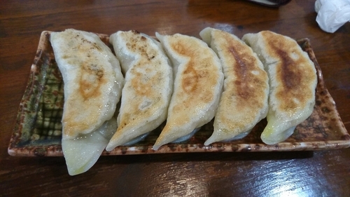 「カレーチーズ餃子　361円」@火門拉麺の写真