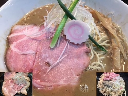 「濃厚煮干しそば＋焼豚＋和え玉」@中華そば いづるの写真