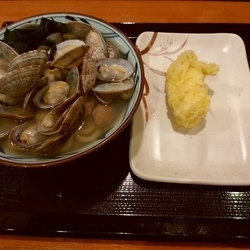 あさりうどんとたけのこ天セット(並盛)720円→650円