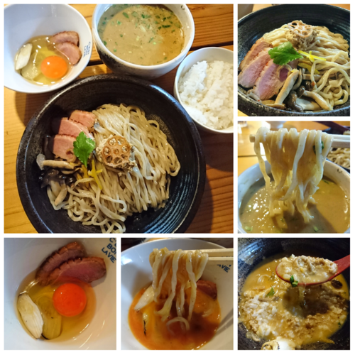 「【数量限定】鴨白湯つけそば＋鴨のすき焼き風トッピング 他」@はりけんラーメン 南店の写真
