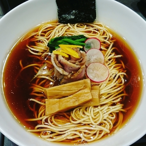 「山（アゴ出汁）＋今日のご飯（780円＋200円）」@ラーメンクワトロの写真