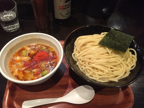 「辛いつけ麺¥800」@つけ麺屋 しずく 夢の写真