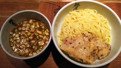 「濃厚豚天つけ麺(中)(あつもり)」@麺屋武蔵 二天 池袋店の写真