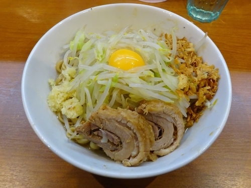 「小ラーメン（740円）＋汁なし（100円）ニンニク」@ラーメンBoo Boo太郎。の写真