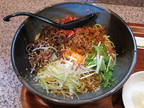 「海老まぜそば（並盛）：830円」@らーめん直久 新木場店の写真