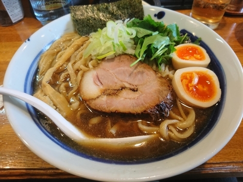 「【気まぐれ限定】煮干しそば(ラーメン そらver)750円＋」@麺屋 鶏口の写真