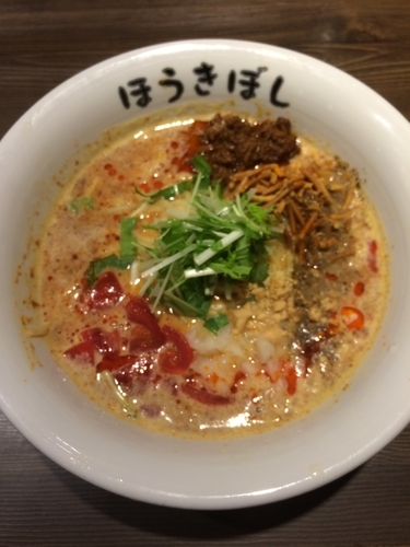 「プレミアム豆乳担々麵」@自家製麺 ほうきぼし 赤羽駅前店の写真