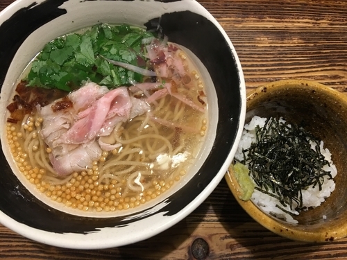 「３種の追節出汁そば（追い飯付）」@麺場 浜虎 横浜店の写真