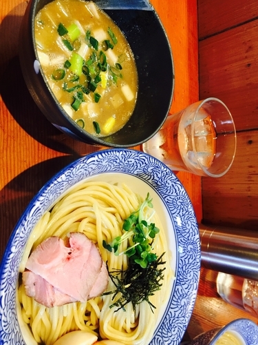 「特性濃厚魚介つけ麺柚子風味（大盛450g）+味玉」@麺処 ほん田の写真