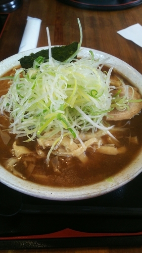 「中華そば(大盛り) ネギ 味玉」@くりの木 加須店の写真