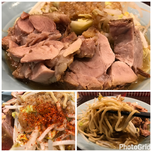 「小ラーメン750円 （ヤサイ少なめ）豚まし 200円」@立川マシマシ 8号店の写真