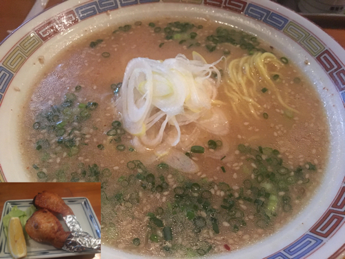 「人生ラーメンPARTII550円、手羽餃子440円」@人生の写真