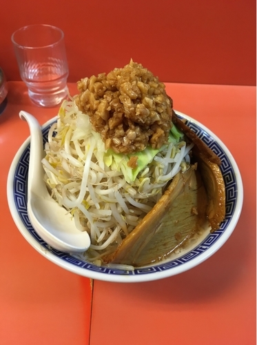 「獅子ふじ麺 並 にんにく多め」@獅子王の写真