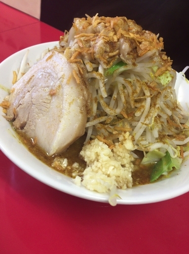 「ラーメン（並）700円 +変身カレー100円」@びんびん豚の写真