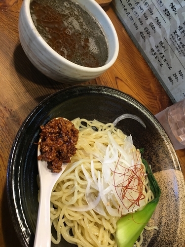 「限定 黒胡麻担々つけ麺」@鶏の穴の写真