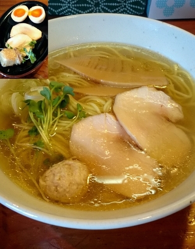 「鶏そば一番絞り　特製　塩」@中華そばつけそば 千思萬考の写真