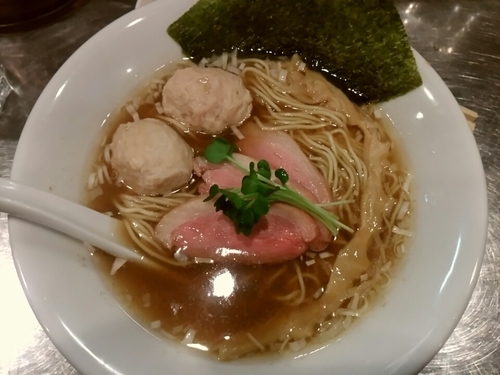 「鴨中華蕎麦ハイブリッド900円」@日の丸さんじの写真