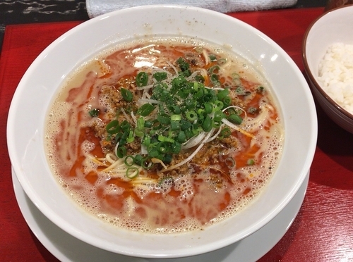 「鴨担々麺(ご飯付)800円」@鴨だしらーめん 鴨福の写真