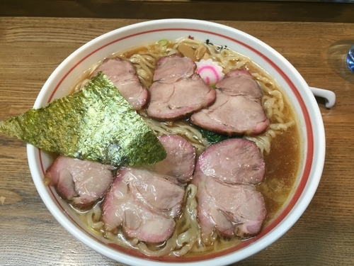 「焼豚麺（大盛り）」@青竹平打ち中華そば 麺壱吉兆の写真