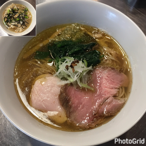 「貝節潮そば760円+〆の貝節ごはん110円」@貝節麺raikの写真