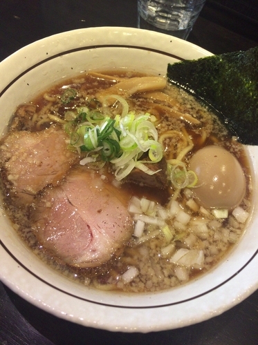 「煮干そば 800円+煮玉子100円」@中華そば しながわの写真