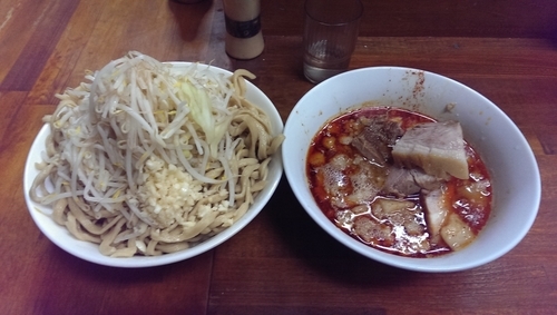 「大つけめん、700、豚まし」@蓮爾 新町一丁目店の写真