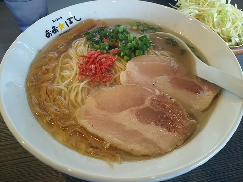 「【限定】鯛干し塩ラーメン　（大盛り）　※サラダバー：無料」@おおぼし 松本平田店の写真