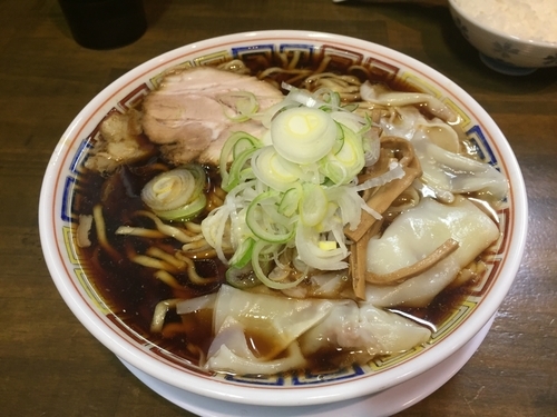 「雲呑中華そば（大盛り）」@丸中華そばの写真