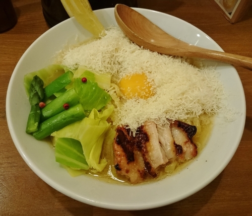「トリポターナ＋チーズ増し 920円」@鶏ポタラーメン THANK お茶の水の写真