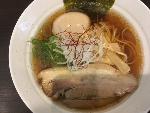 「【裏】味玉ニボタイ800円」@拉麺 ほそやの写真
