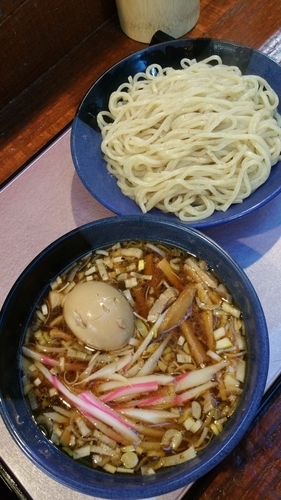 「つけそば」@煮干し背脂極太手もみ麺の店 一本勝負の写真