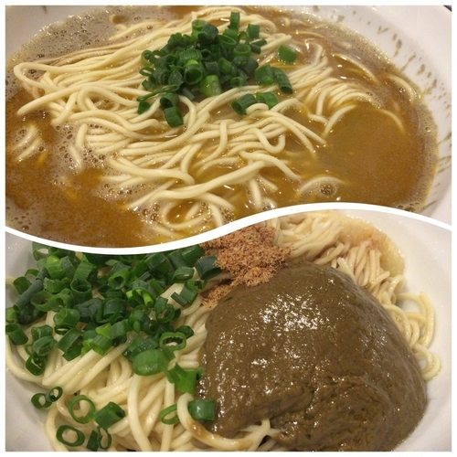 「鮟肝そば 900円 三陸産牡蠣の和え玉 350円」@灰汁中華 丿貫 福富町本店の写真