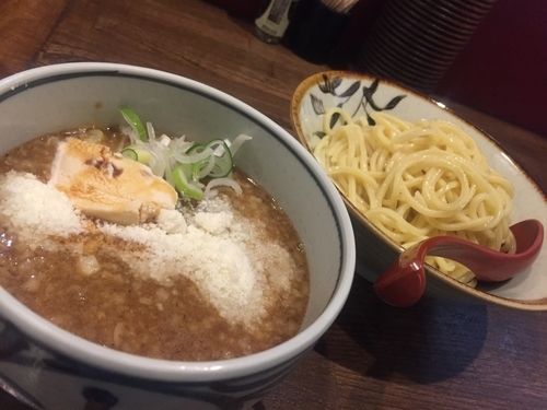 「川越納豆つけ麺＋ビール」@ラーメンアキラの写真