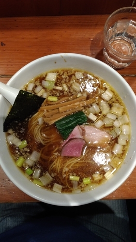 「手揉み中華そば(細ストレート麺) (大) 770+150円」@麺処 ほん田の写真