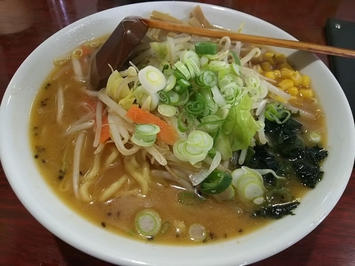 「味噌ラーメン　（麺大盛）」@ラーメン大学 豊科光店の写真