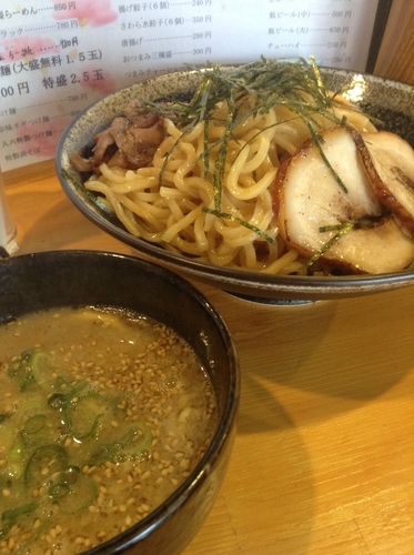 「鶏白湯濃厚魚介つけ麺1.5玉」@八六麺屋の写真