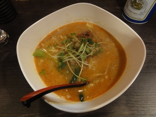 「赤担々麺」@担々麺専門 Mangan 石橋店の写真