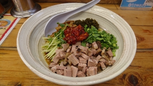 「【限定】おばあちゃんのチャンジャ混ぜそば(追い飯付)」@札幌ラーメン 北斗の写真