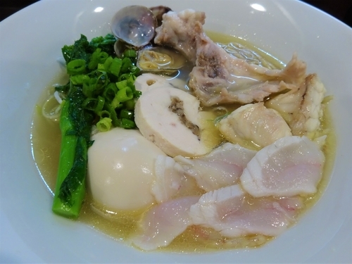 「菜彩鶏 × 天然ふぐ　　1200円」@麺匠 きくちの写真