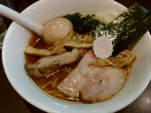 「【限定】鶏とタラと節のそば850円」@おおぜき中華そば店の写真