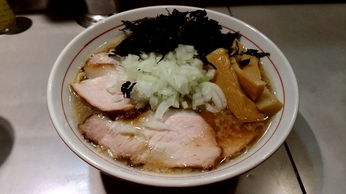 「【限定】黒バラ海苔と佐助豚の背脂煮干しそば」@中華蕎麦 瑞山（ZUIZAN）の写真